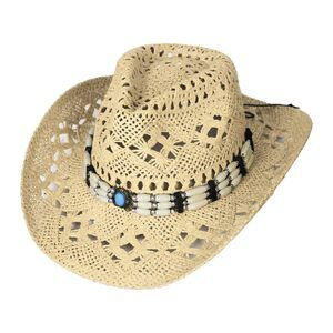 3498 Western Cowboy Hat For Women Men Wide Brim Woven Straw Cowboy Hat For Men
